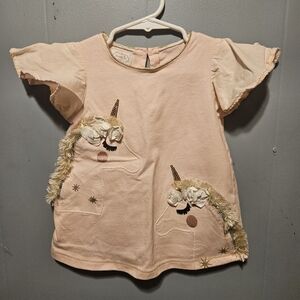 MudPie Unicorn Ruffled Sleeve Top